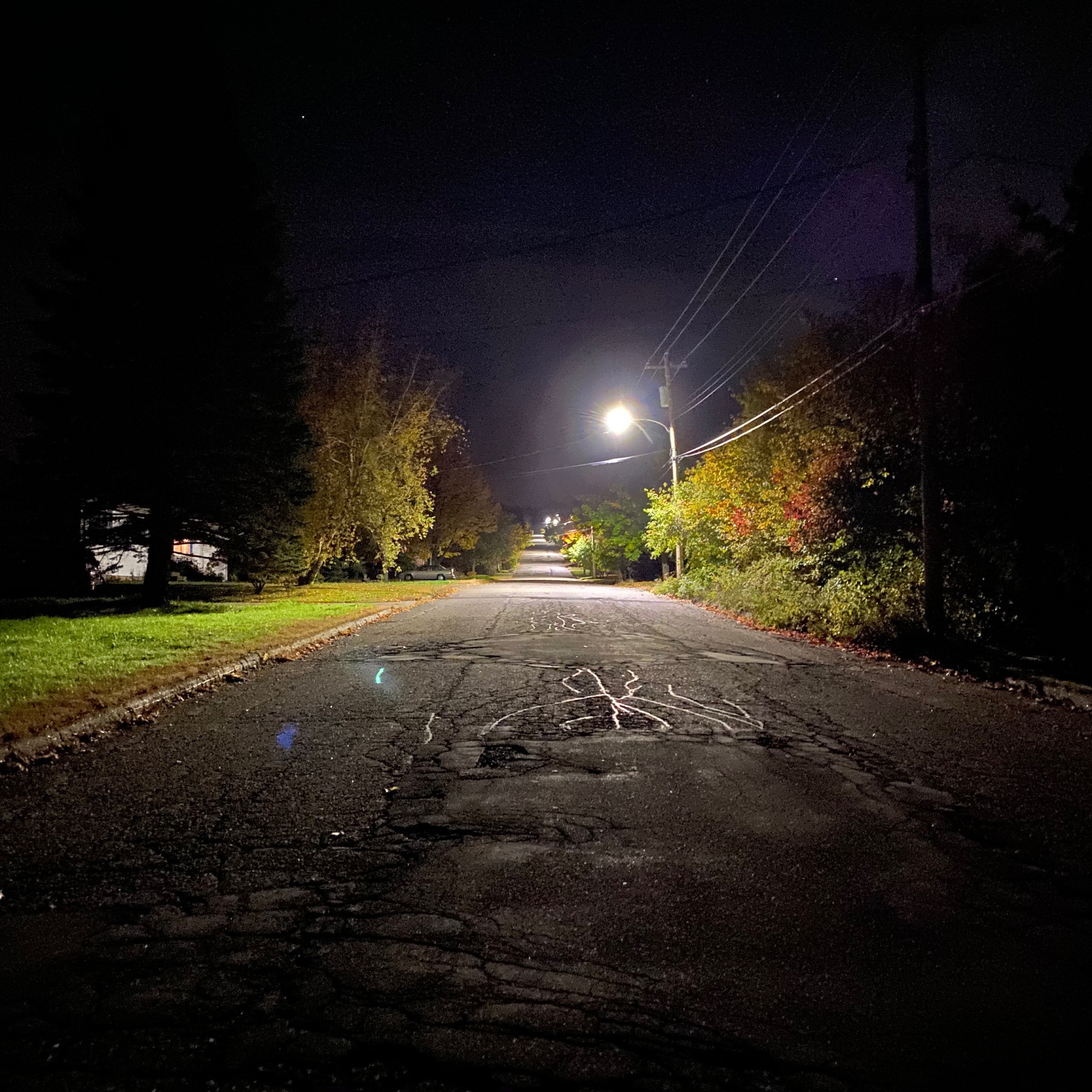 Street at night.