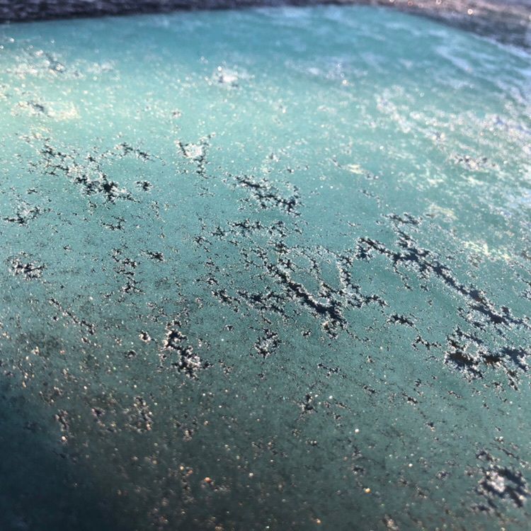 Frost on car window